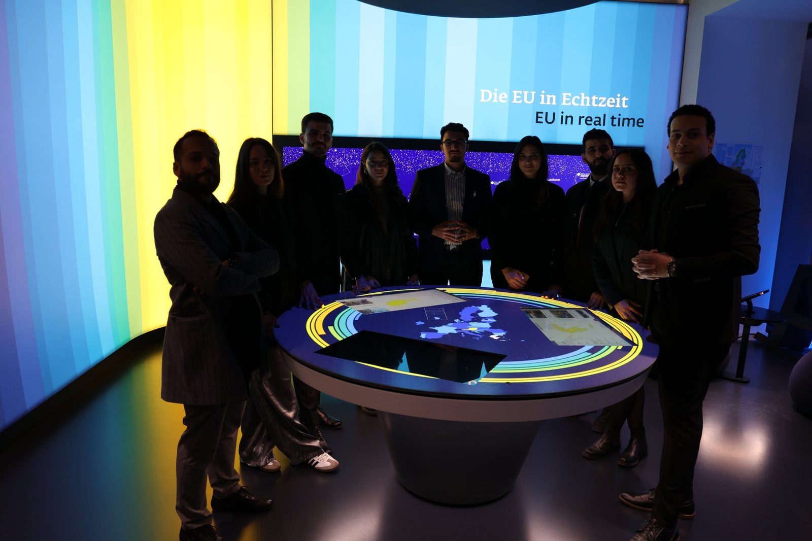 Participants around the interactive EU table at the Europa Experience in Vienna