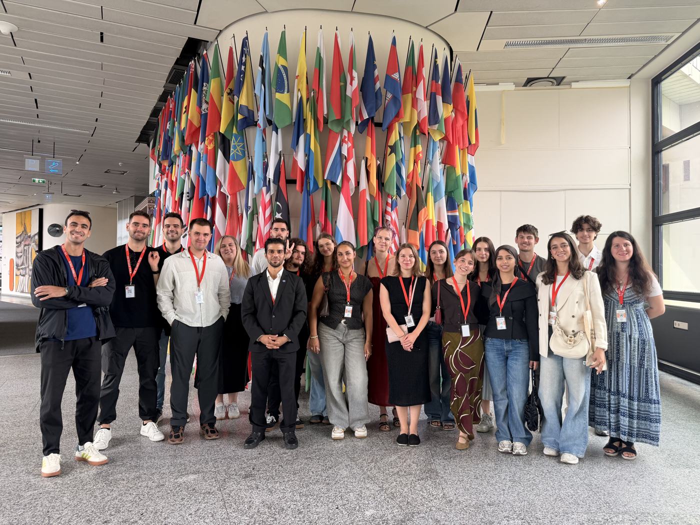 The ECOuprising group with their flags in Vienna